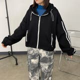 袖ライン切替ZIPパーカー | non-hedge  | 詳細画像3 