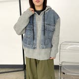 デニム切替ニットパーカー | non-hedge  | 詳細画像26 