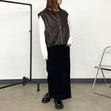 ノーカラー合成皮革ベスト | non-hedge  | 詳細画像26 