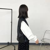 ノーカラー合成皮革ベスト | non-hedge  | 詳細画像4 