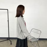 襟付きロゴニットカーディガン | non-hedge  | 詳細画像3 