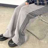 ラインニットワイドパンツ | non-hedge | 詳細画像1