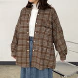 ブラウン | チェックビッグシャツ | non-hedge 