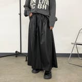 ブラック | 合成皮革フレアスカート | non-hedge 