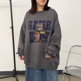 チャコール | ネコプリントプルオーバー | non-hedge 