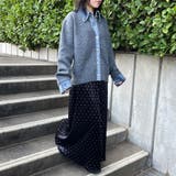 襟付きデニム切替ニットカーディガン | non-hedge  | 詳細画像12 