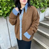 襟付きデニム切替ニットカーディガン | non-hedge  | 詳細画像14 