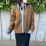 襟付きデニム切替ニットカーディガン | non-hedge  | 詳細画像17 