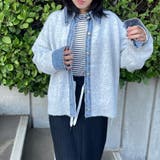 襟付きデニム切替ニットカーディガン | non-hedge  | 詳細画像26 