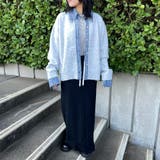 襟付きデニム切替ニットカーディガン | non-hedge  | 詳細画像34 