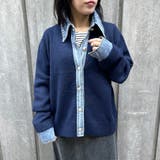 襟付きデニム切替ニットカーディガン | non-hedge  | 詳細画像39 