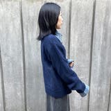 襟付きデニム切替ニットカーディガン | non-hedge  | 詳細画像42 