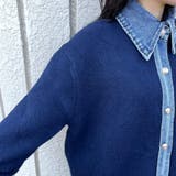 襟付きデニム切替ニットカーディガン | non-hedge  | 詳細画像46 