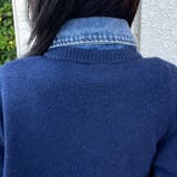 襟付きデニム切替ニットカーディガン | non-hedge  | 詳細画像49 