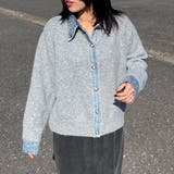 襟付きデニム切替ニットカーディガン | non-hedge  | 詳細画像51 