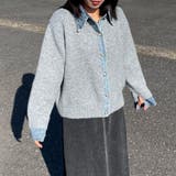 襟付きデニム切替ニットカーディガン | non-hedge  | 詳細画像53 