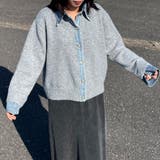 襟付きデニム切替ニットカーディガン | non-hedge  | 詳細画像54 