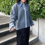 襟付きデニム切替ニットカーディガン | non-hedge  | 詳細画像5 