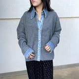 襟付きデニム切替ニットカーディガン | non-hedge  | 詳細画像8 