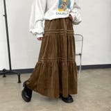 ブラウン | コーデュロイティアードスカート | non-hedge 