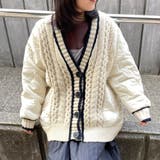 キルト切替ケーブルカーディガン | non-hedge  | 詳細画像1 