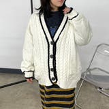 キルト切替ケーブルカーディガン | non-hedge  | 詳細画像18 