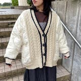 キルト切替ケーブルカーディガン | non-hedge  | 詳細画像3 