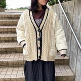 キルト切替ケーブルカーディガン | non-hedge  | 詳細画像4 