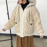 キルト切替ボアフードブルゾン | non-hedge  | 詳細画像17 