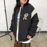 ブラック | ニット切替バックロゴブルゾン | non-hedge 