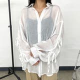 袖リボンシアーシャツ | non-hedge | 詳細画像25