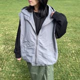 チャコール | ナイロンフードベスト | non-hedge