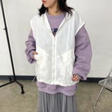 オフホワイト | ナイロンフードベスト | non-hedge