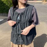 ブラック | デニムリボンベスト | non-hedge