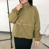 ベージュ | スタンドパイピングブルゾン | non-hedge 