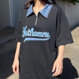 襟デニムハーフジップロゴTシャツ | non-hedge  | 詳細画像10 