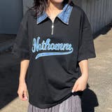 襟デニムハーフジップロゴTシャツ | non-hedge  | 詳細画像11 