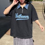 襟デニムハーフジップロゴTシャツ | non-hedge  | 詳細画像13 
