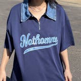 襟デニムハーフジップロゴTシャツ | non-hedge  | 詳細画像17 