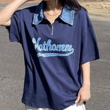 襟デニムハーフジップロゴTシャツ | non-hedge  | 詳細画像19 