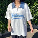 襟デニムハーフジップロゴTシャツ | non-hedge  | 詳細画像4 