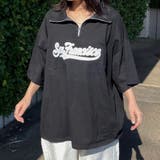 襟付きハーフジップロゴBIGTシャツ | non-hedge | 詳細画像9