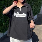 襟付きハーフジップロゴBIGTシャツ | non-hedge | 詳細画像10