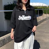 襟付きハーフジップロゴBIGTシャツ | non-hedge | 詳細画像11