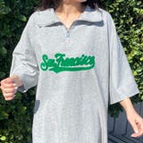 グレー | 襟付きハーフジップロゴBIGTシャツ | non-hedge