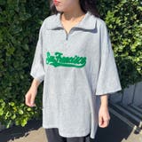 襟付きハーフジップロゴBIGTシャツ | non-hedge | 詳細画像15