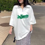 襟付きハーフジップロゴBIGTシャツ | non-hedge | 詳細画像5