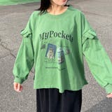 袖フリルネコプリントロンT | non-hedge  | 詳細画像3 