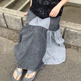 デニム配色スカート | non-hedge | 詳細画像1