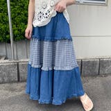デニムチェック切替スカート | non-hedge  | 詳細画像10 